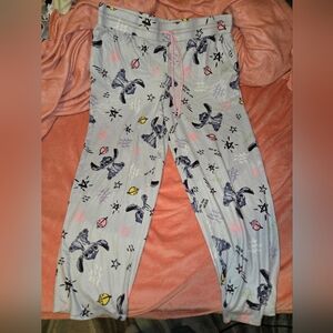 Disney Stitch Pajamas W/Pockets- Light Blue